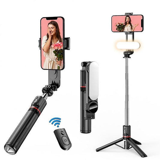 Selfie Stick Tripod With A Detachable Fill Light, USB To Type-C Cable, Detachable Wireless Remote, Stable Tripod Design To Capture Your Images From A Wide Rage