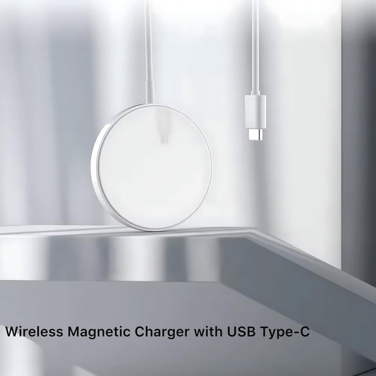 Magnetic Wireless Charger For iPhone 15/14/13/12/11 Pro & ProMax/X/XS Max/8/8 Plus, AirPods 3/2/Pro With Strong Magnetic Lock And For Android Phones.